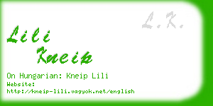lili kneip business card